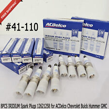 Genuine 8X 41110 IRIDIUM Spark Plugs for ACDelco Chevrolet Buick Hummer 12621258 picture