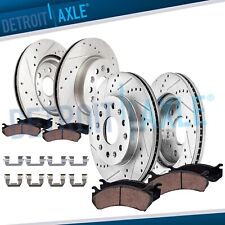 8pc Front Rear Drilled Brake Rotors Brake Pads for Buick Enclave Cadillac XT5 picture