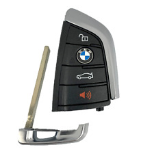 OEM BMW Keyless Remote Fob + UNCUT Key Insert 4B Black OEM BMW N5F-ID21A (SHP) picture