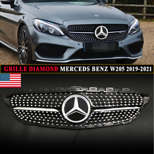 Dia-monds Grill  &Led Mirror Star For Mercedes Benz W205 C300 C43 AMG 2019-2021 picture