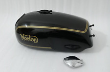 Norton Commando Roadster Black Painted Steel Fuel Petrol Tank With Cap |Fit For picture