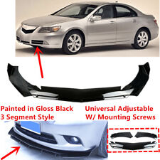 Add-on Universal For 2005-2012 Acura RL Glossy Black Front Bumper Lip Splitter picture