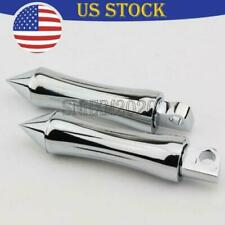 Chrome Male Mount Spike Foot Pegs Fit For Harley Touring Dyna Softail Sportster picture