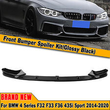 For 2014-20 2015 BMW F32 F33 F36 4 Series M Sport Front Bumper Spoiler Lip Black picture