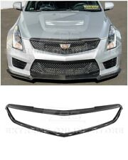 For 16-19 Cadillac ATS-V GM Factory Style CARBON FIBER Front Grille Trim Insert picture