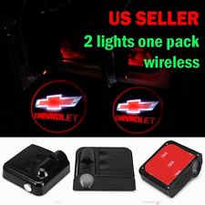 2x Wireless CHEVROLET Red Ghost Shadow Projector Logo LED Courtesy Door Step picture
