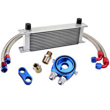 Universal 13-Row AN10 Engine Transmission Oil Cooler w/ Filter Adapter Hose Kit picture