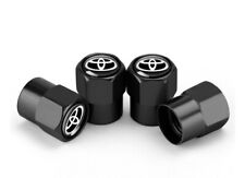 4Pcs Black White Hexagonal Tire Valve Stem Cap for Toyota Cars, Universal picture
