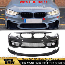 Unpainted F30 M3 Style Front Bumper Cover Kit For BMW F30 F31 3 Series 2012-2018 picture