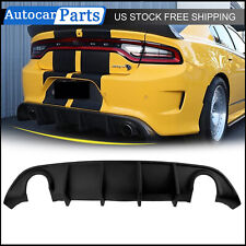 Gloss Black Rear Bumper Lip For 2015-24 Dodge Charger Diffuser SRT R/T GT Style picture