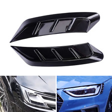 For Audi A4 RS4 Gloss Black Car Headlight Cover Ventilation Decoration Cover picture