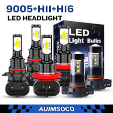 For GMC Sierra 2500 3500 HD 2007-2020 LED Headlight White Hi-Lo Bulbs Fog Light picture