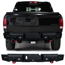 Vijay For 2013-2018 Dodge Ram 1500 Texture Rear Bumper with LED Lights + D-rings picture