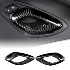 REAL HARD Carbon Fiber Door Handle Panel Cover Black For Chevrolet Camaro 16-23 picture