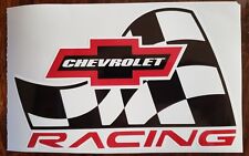 CHEVROLET RACING WINDOW DECAL STICKER CHECKER FLAG DECAL BOWTIE STICKER picture