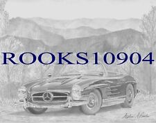 1957 Mercedes Benz 300SL Roadster CLASSIC CAR ART PRINT picture