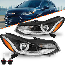 For 2017-2022 Chevy Trax Headlight Projector Halogen Headlamp Set w/ LED DRL picture