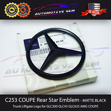 C253 COUPE Mercedes MATTE BLACK Star Emblem Rear Trunk Lid Logo Badge AMG GLC300 picture