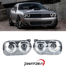 Pair Of Halogen Headlights Assembly For 2015-2023 Dodge Challenger Set Of RH+LH picture