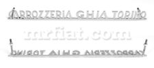 Fiat 1500 Carrozzeria Ghia Torino Chrome Script 150 mm New picture