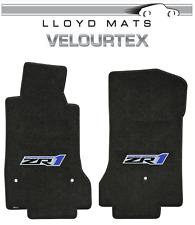 2009-2013 Corvette Lloyd Velourtex Front Floor Mat Black Ebony ZR1 Logo picture