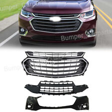3PCS Front Bumper Upper Grille Grill Set For Chevy Chevrolet Traverse 2018-2021 picture
