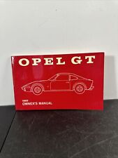 1969 OPEL GT RARE NEW OLD STOCK OWNERS MANUAL picture
