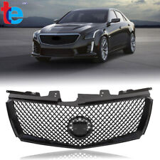 For 2008-2013 Cadillac CTS Front Bumper Upper Grille Mesh Gloss Black picture