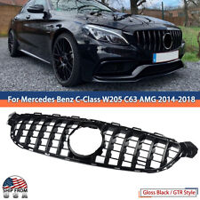 GT R Look Front Bumper Grille For Benz C-Class W205 S205 A205 C63 AMG 2014-2018 picture