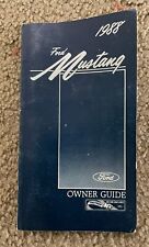 1988 Ford Mustang Owner's Guide Book Vintage 80s Operating Manual picture