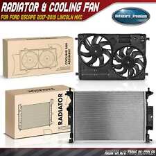 Radiator & Dual Cooling Fan Assembly for Ford Escape 2017-19 Lincoln MKC 2015-18 picture