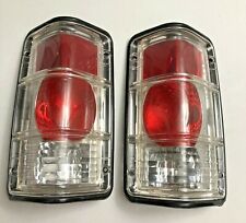 81-93 DODGE RAM PU TAIL LIGHTS SET OF 2 CLEAR WITH BLACK TRIM 81/93 RAM CHARGER picture