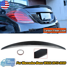 Fit Mercedes Benz W222 2014-20 Rear Trunk Spoiler Wing Lip AMG Style Carbon Look picture