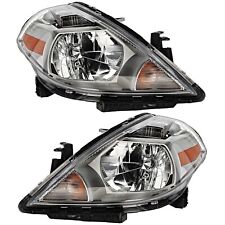 Headlight Assembly Set For 2007-2012 Nissan Versa Hatchback Left Right With Bulb picture