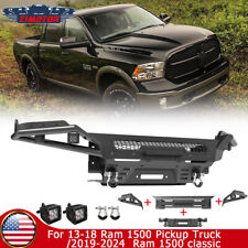 For 2013-2018 Dodge Ram 1500/19-23 Ram 1500 Classic Front Bumper w/2*LED Lights picture