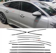 For 2013-2018 AUDI A7 S7 Black Window Molding Strips Trim Stainless 1SET 10PCS picture