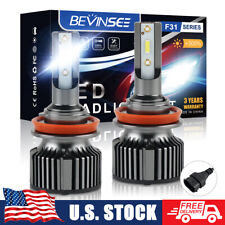 BEVINSEE 2x H8 H9 H11 LED Headlight Conversion Bulbs High Low Beam Fog Light Kit picture