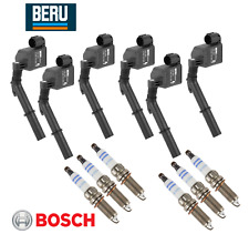 OEM Ignition Coil Beru & Spark Plug Double Iridium Bosch (6sets) for Mercedes V6 picture