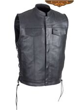 Men's premium Leather Conceal Carry Pocket Vest picture
