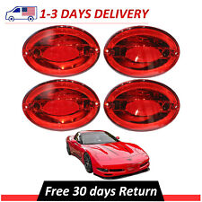 Red LED Tail Lights Stop Lamp W/O Hyperflash Harness For 97-04 Chevy Corvette C5 picture