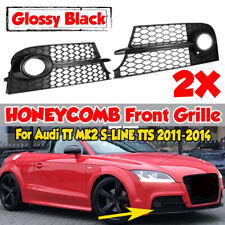 Pair Car Front Bumper Fog Light Grill Honeycomb Style Fit AUDI TTS MK2 2011-2014 picture