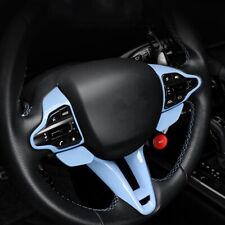 For Hyundai Kona N, Elantra N Blue Steering Wheel Frame Cover Chin Trim Decor picture