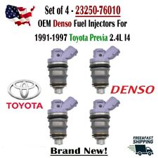 BRAND NEW Genuine Denso x4 Fuel Injectors for 1991-1997 Toyota Previa 2.4L I4 picture