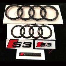 Audi S3 Gloss Black Full Badges Package OEM Exclusive Pack For Audi S3 8V picture