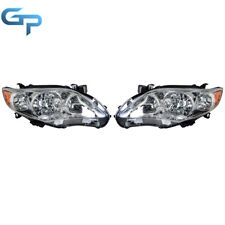 For 2011 2012 2013 Toyota Corolla Headlights Assembly Chrome Left+Right Side picture