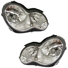 Headlight Set For 2005-2007 Mercedes Benz C230 2006-07 C280 Left Right With Bulb picture