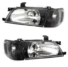 Fit For 97 99 Toyota Tercel JDM Black Crystal Headlights Lamps LH RH  picture