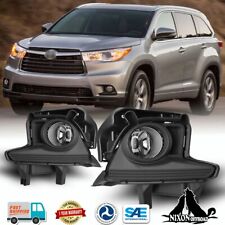 Fog Lights For 2014 2015 2016 Toyota Highlander Driving Bumper Lamp w/Wiring Kit picture