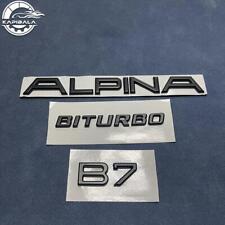 Matte Black For Alpina B7 Biturbo Car Trunk Emblem Badge Sticker Replace 1 Set picture