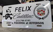 Felix the Cat Cadillac License Aluminum Plate Insert Lowrider Chevy Truck Car picture